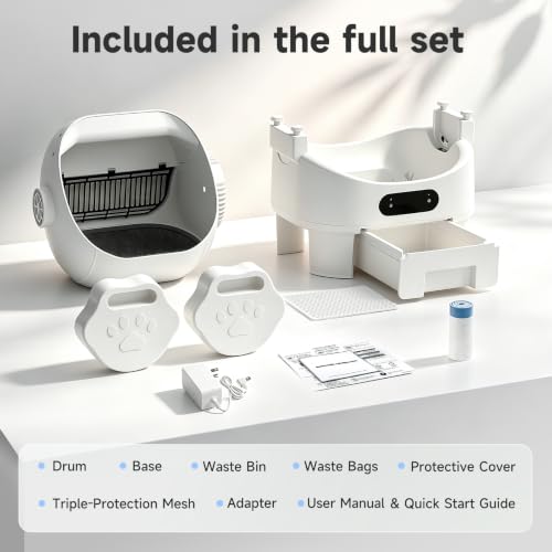 Self Cleaning Automatic Auto Large Multiple Cat Litter Box (White - Self-Cleaning / Large)