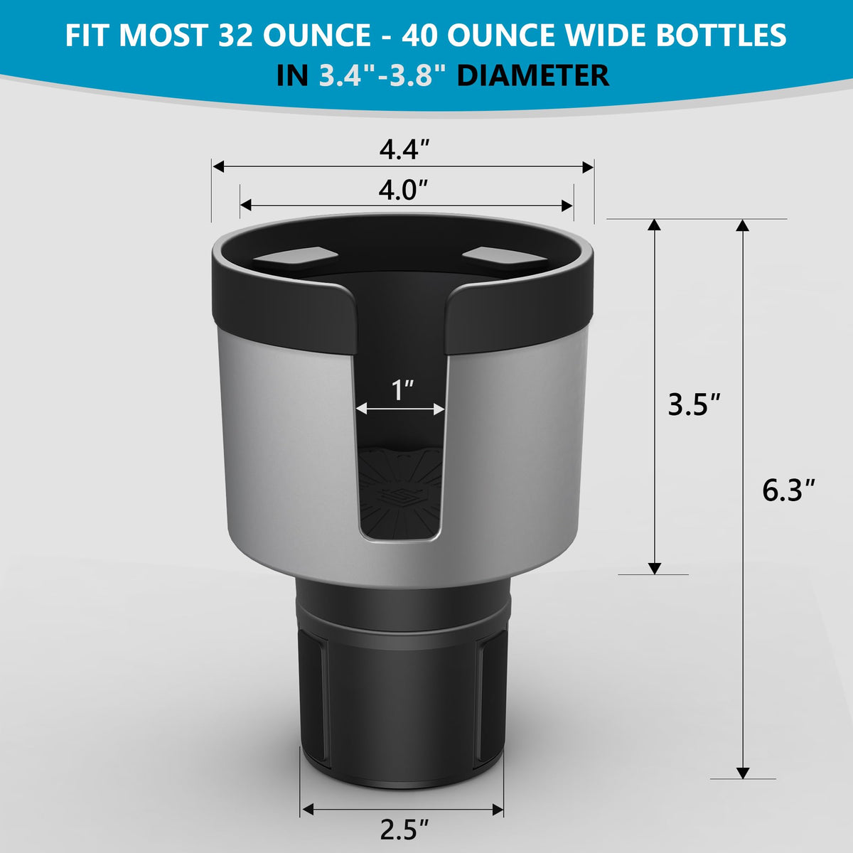 Car Cup Holder Expander for 32 (Silver / Medium*1)
