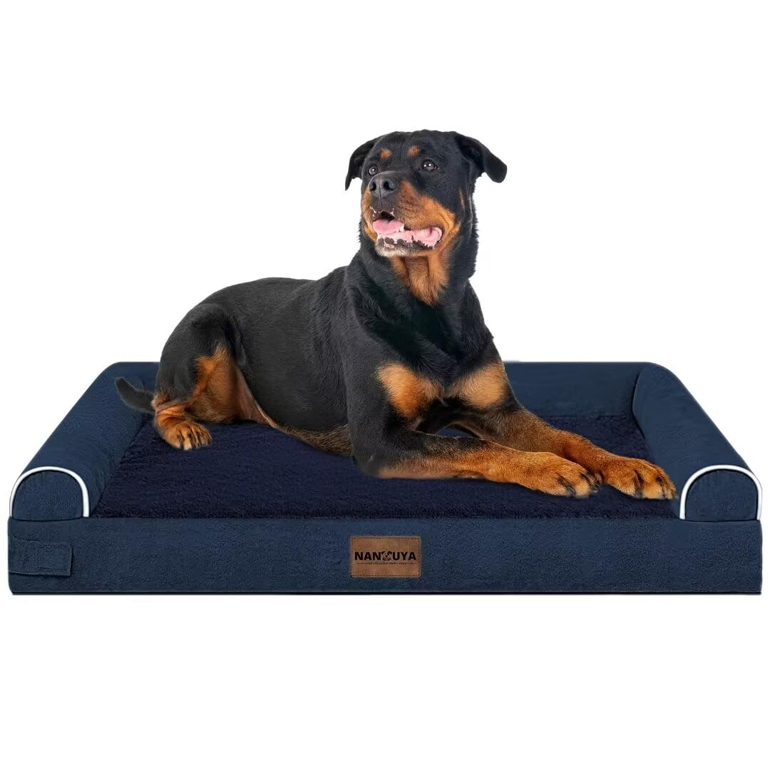 Orthopedic Dog Bed for XX (Navy Blue / 44.0"L x 34.0"W x 6.5"Th)