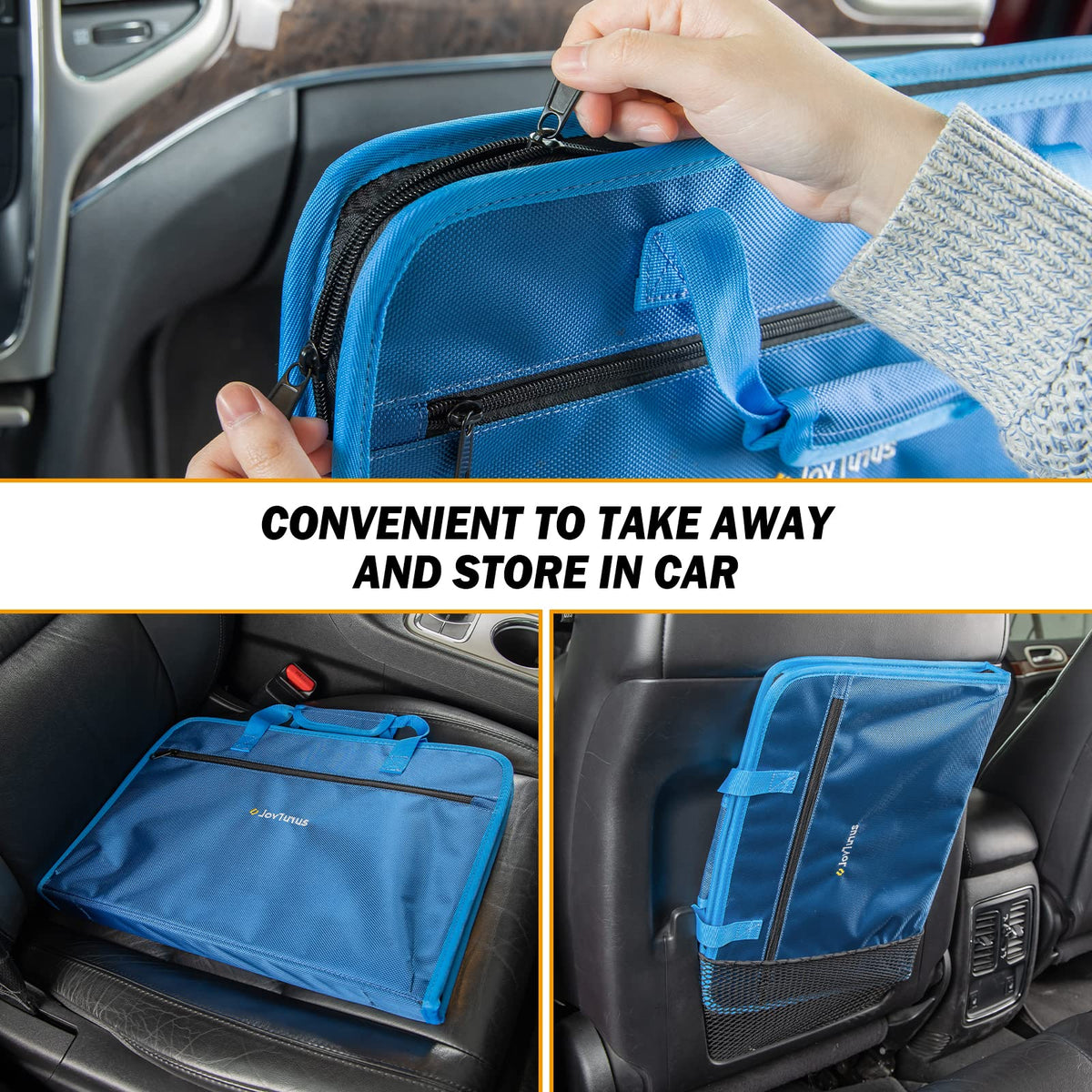 3 in 1 Steering Wheel Eating Tray (Blue / Large)