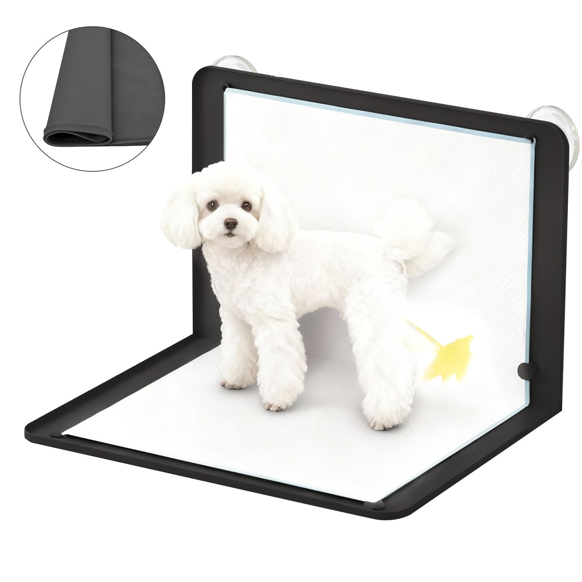 Dog Pee Pad Holder (Black / 35x25in)