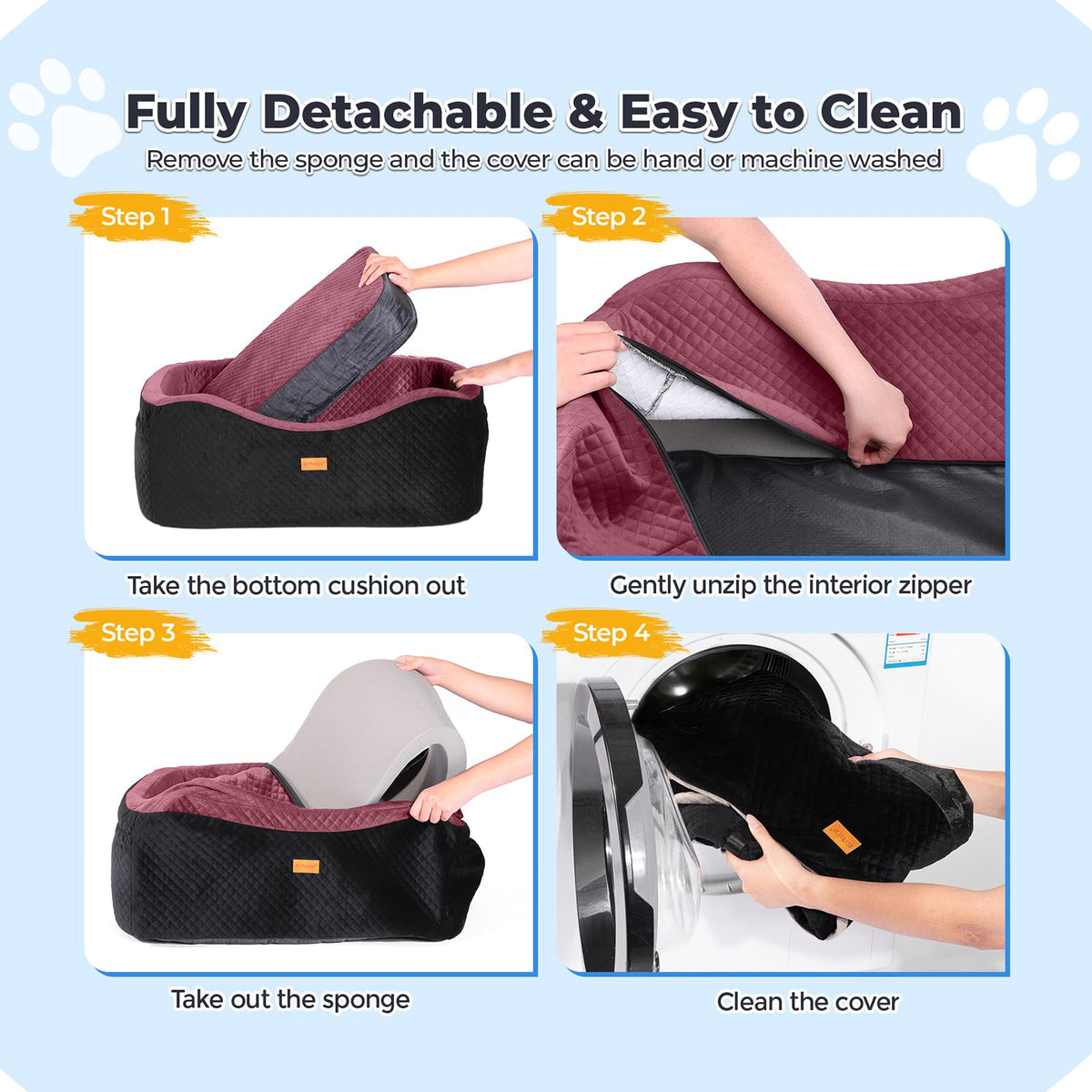 Large Dog Car Seat for Medium Sized Dogs Under 55lbs or 2 Smalls (Mauve / Large)