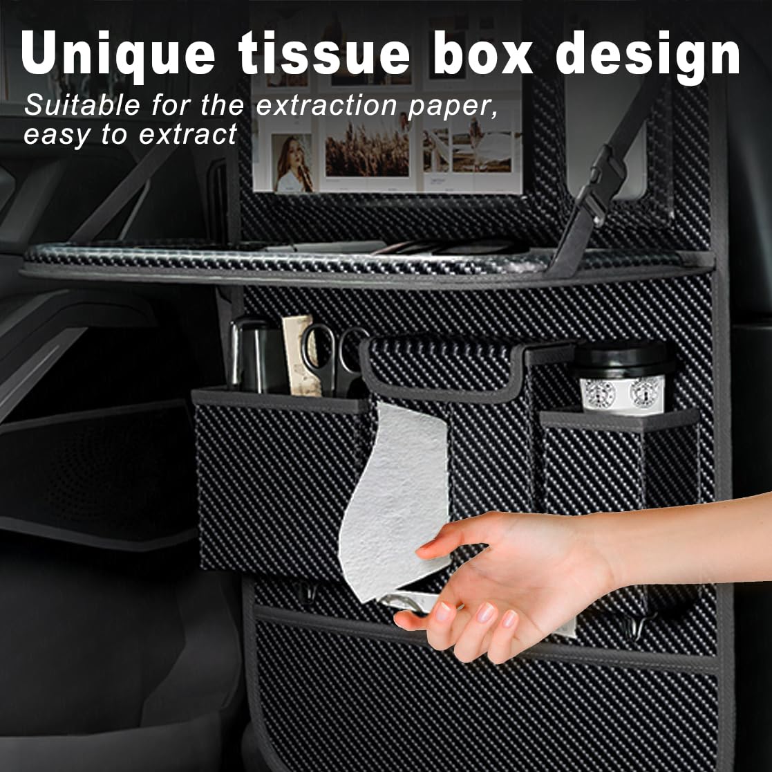 Car Seat Organizers (Carbon Fiber / 2 Pcs)