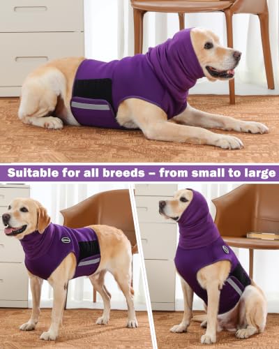 Dog Anxiety Vest with Hood (Purple / XX-Large)