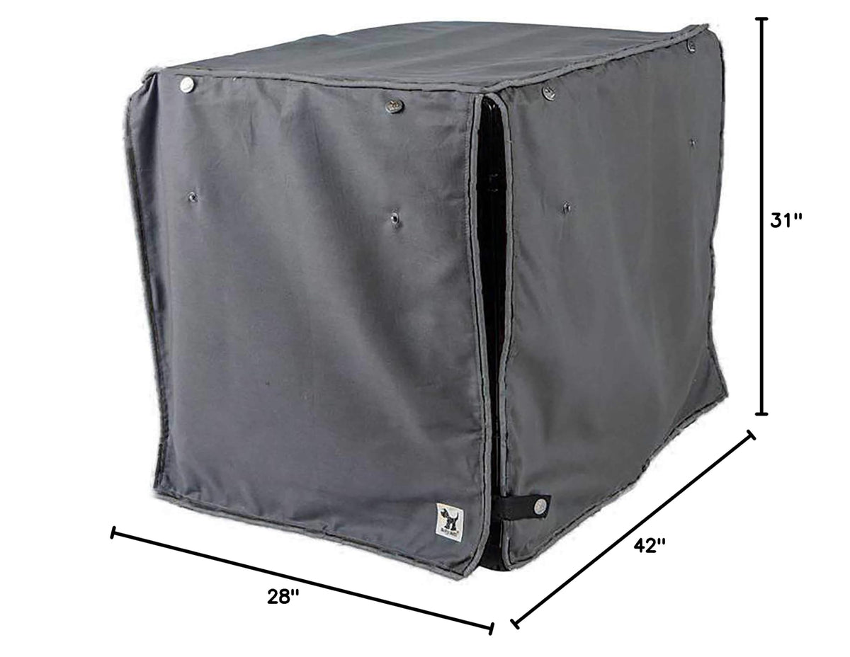 Dark Gray Dog Crate Cover (I'm a Realist / 42.0"L x 28.0"W x 31.0"H)