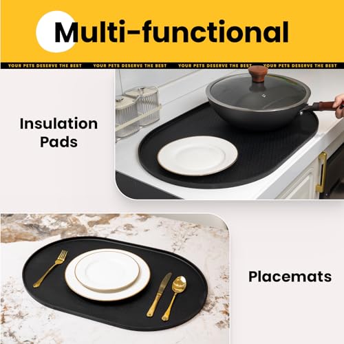 Dog Food Mat 1 (19 x 12" - Standard / Black)