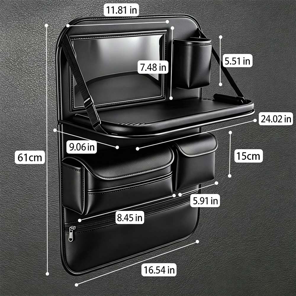 2 Pack Backseat Car Organizer with Foldable Anti