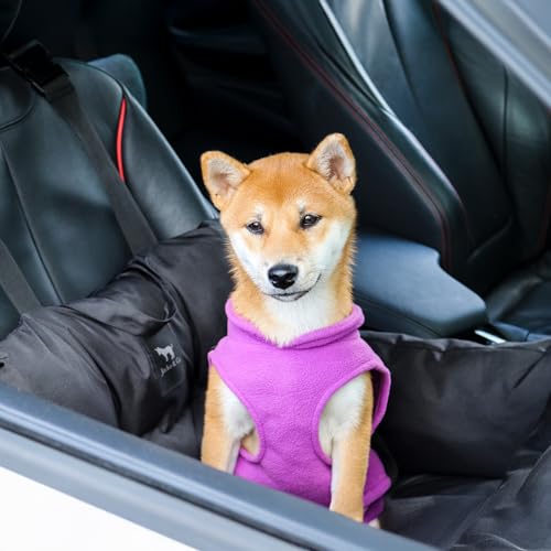 Dog Fleece Vest Sweater with Leash Ring (L (10-16lbs) / Purple)