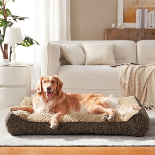 Extra Large Orthopedic Dog Beds Large Sized Dog (XXL(48"L x 34.5"W x 10"Th) / Brown)