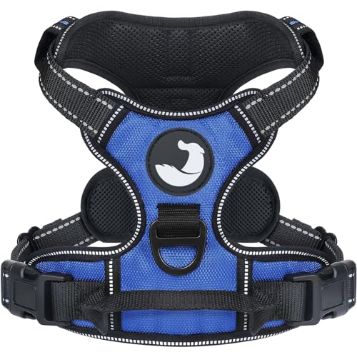 No Pull Dog Harness for Large Dogs (Large / Navy Blue)