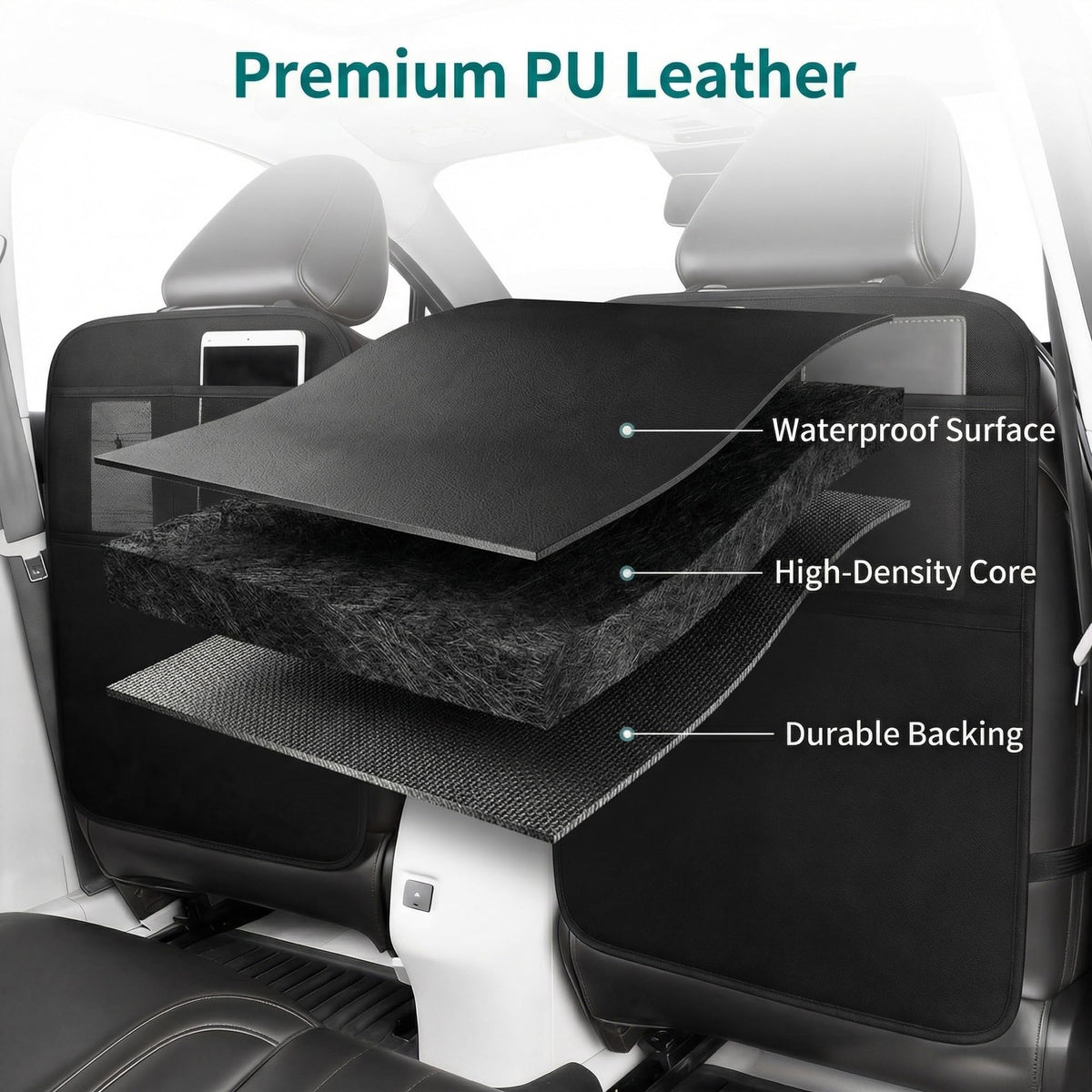 2 Pack Leather Car Seat Protector