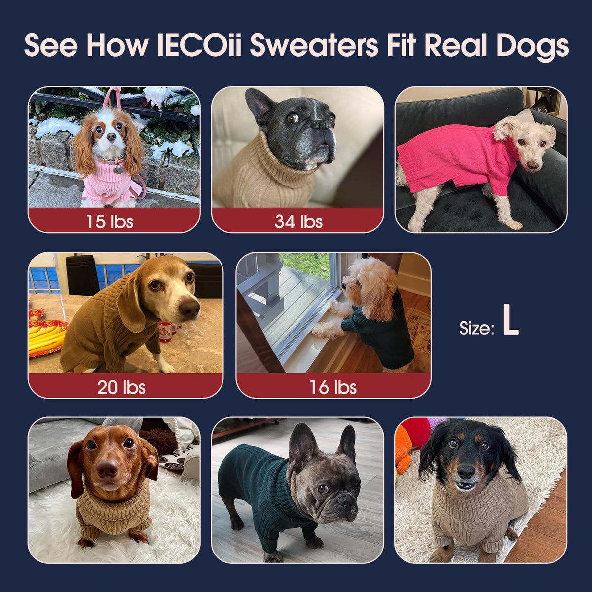 Small Dog Sweater (Brown / Large)