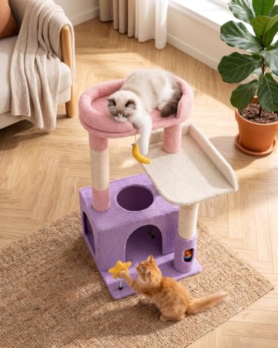 Small Cat Tree for Kittens (Moonlit Violet / Small 30")