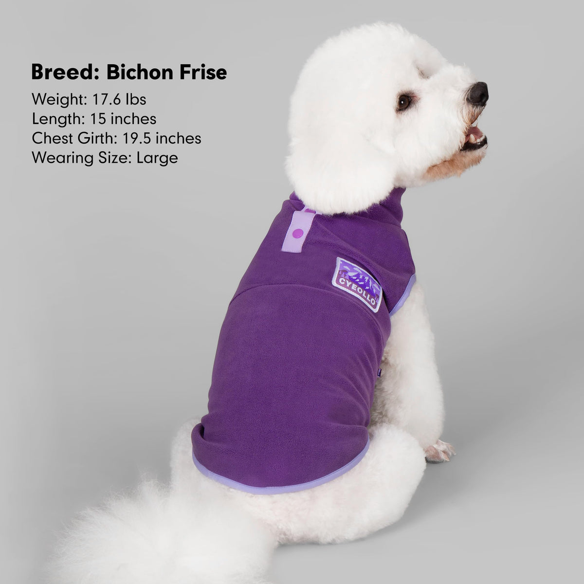 Fleece Dog Sweater (Purple / Medium)