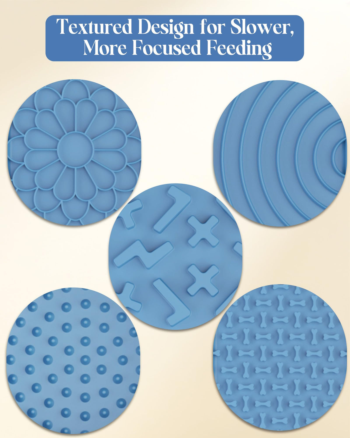 4-in-1 Detachable Dog Lick Mat Set with Suction Cups 24"x16"