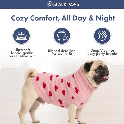 Knit Dog Sweater (Hearts / X-Large)