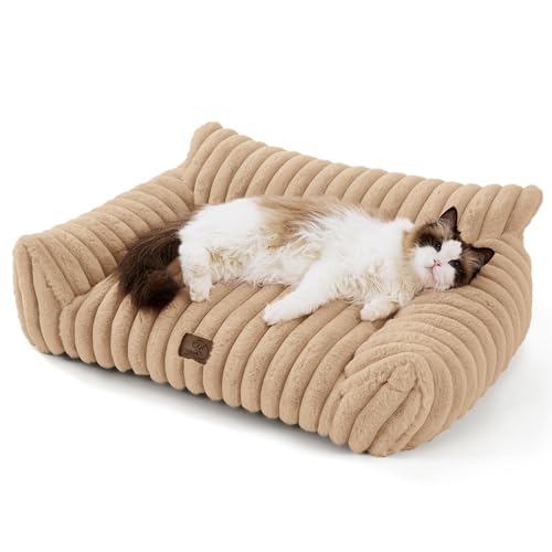 ComfyFleece® Shown on TV Fluffy Dog Couch for Pets (30x20x10" / Sandy Beige)