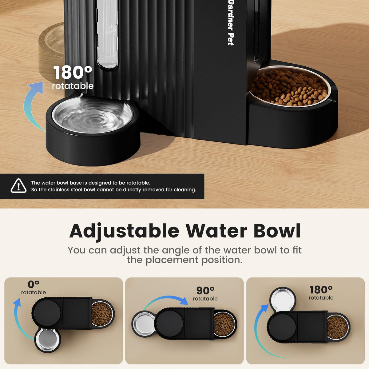 Gravity Automatic Cat Feeder (Extra Large(1.6 Gallons x 2) / Black)