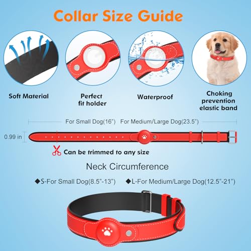 GPS Tracker for Dogs (Orange / L(12.5''-21''))