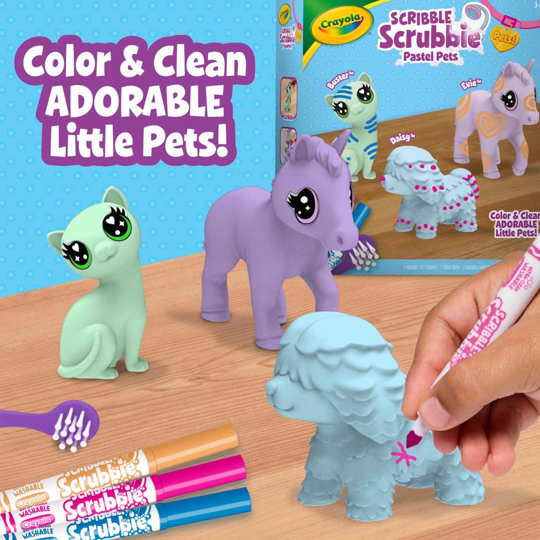 Scribble Scrubbie Pastel Pets (Small / Pastel Pets)