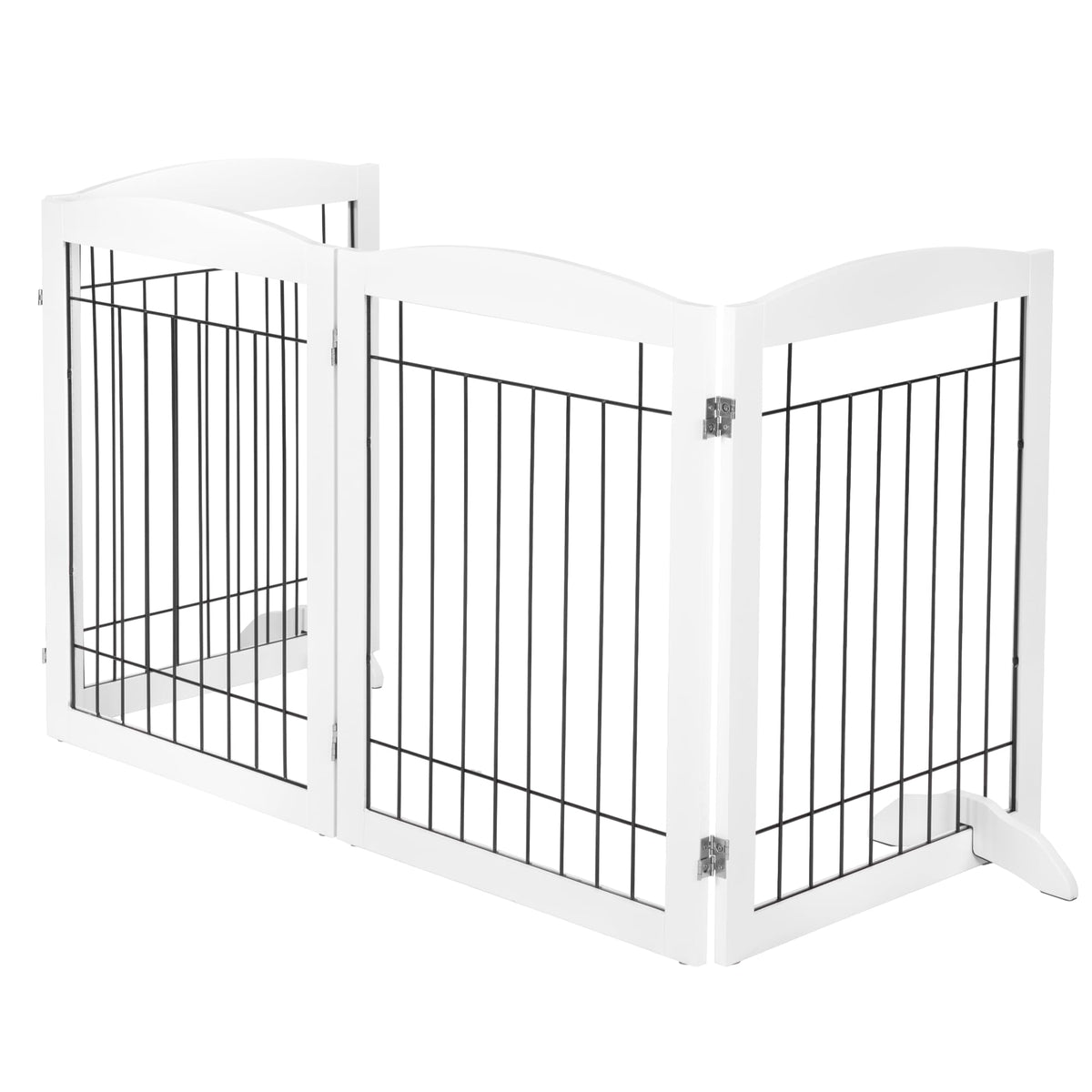 Extra Wide Dog gate for The House (White / 【4 Panels】96"W x 32"H)