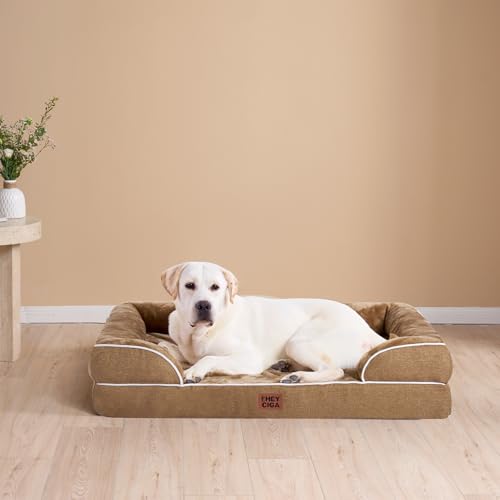 Orthopedic XXL Dog Bed (Camel / 46.0"l X 35.0"w X 7.5"th)