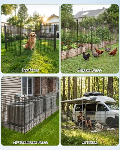 Garden Fence Animal Barrier with Gate 40in (40inx23ft)