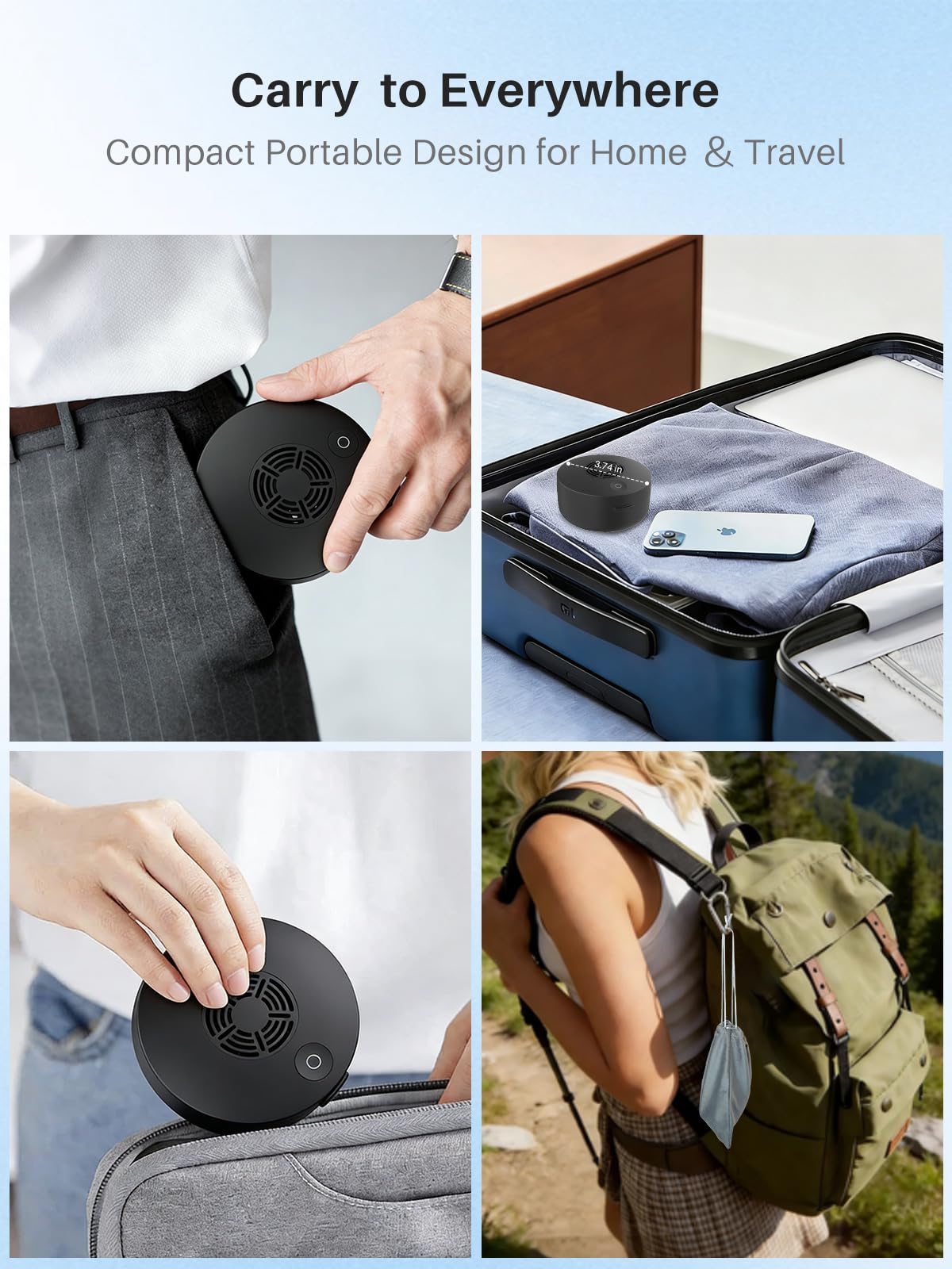 U V Retainer Case with Fan (Black)