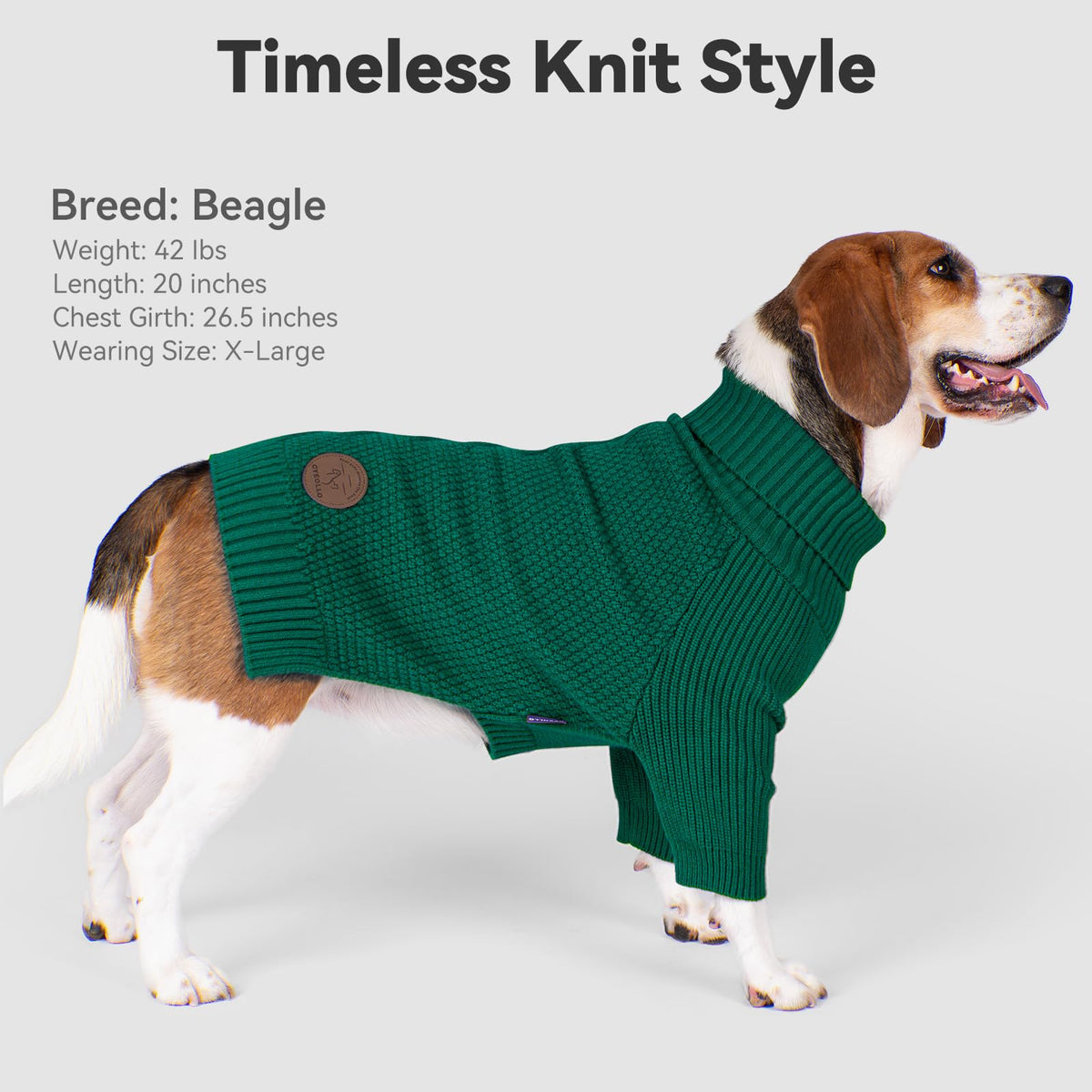Dog Sweater Long Sleeve Warm Sweaters for Small Dogs Boy Girl Cats (Green / Small)