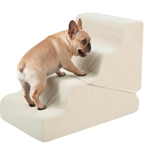 Dog Ramp for Bed (Beige / Standard 4 Step)
