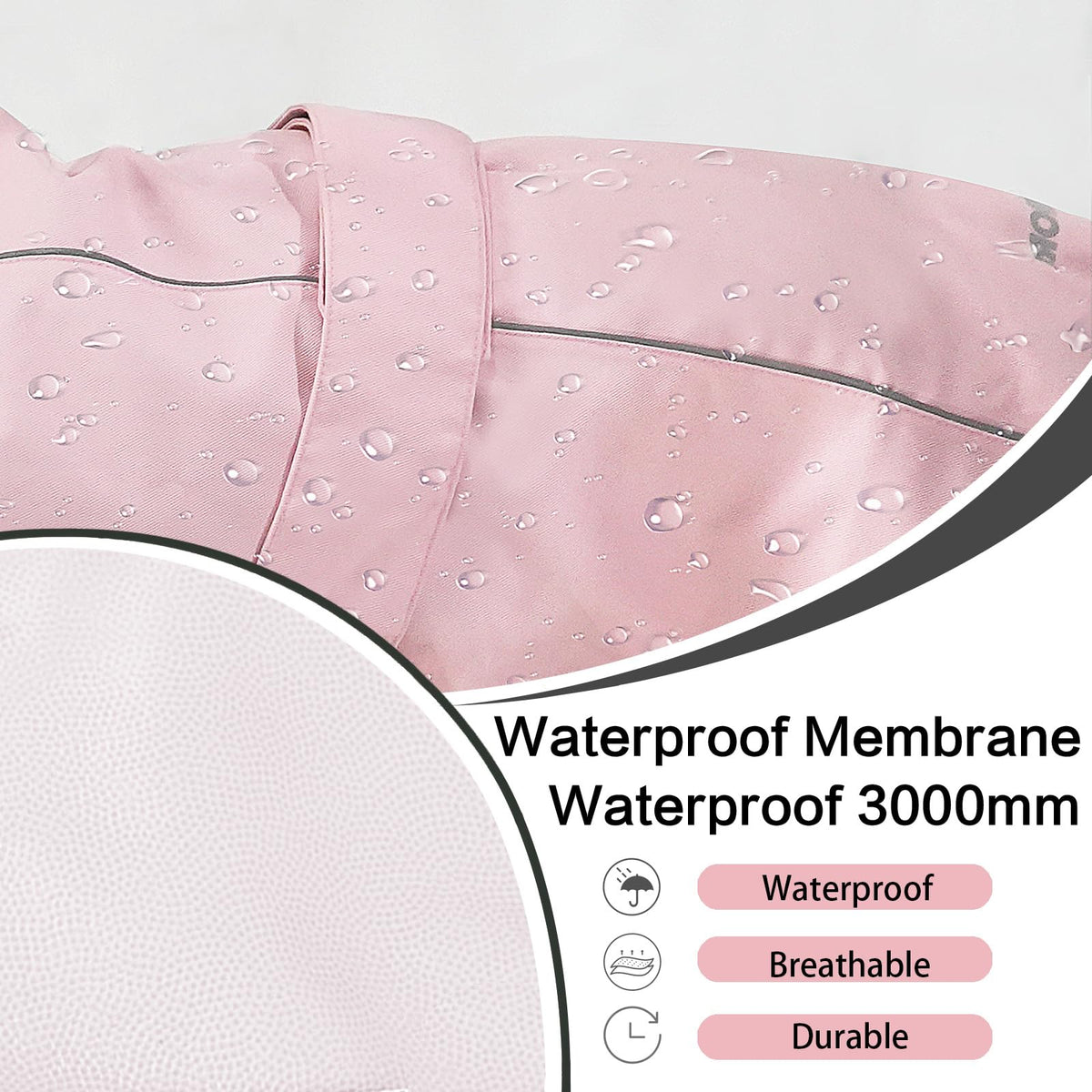 Waterproof Dog Raincoat (Pink / Small(9-13lb))