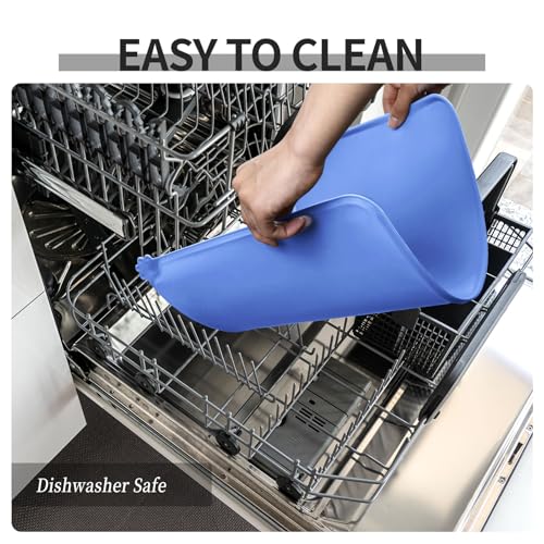 Silicone Pet Feeding Mat (Blue / 22" x 14")