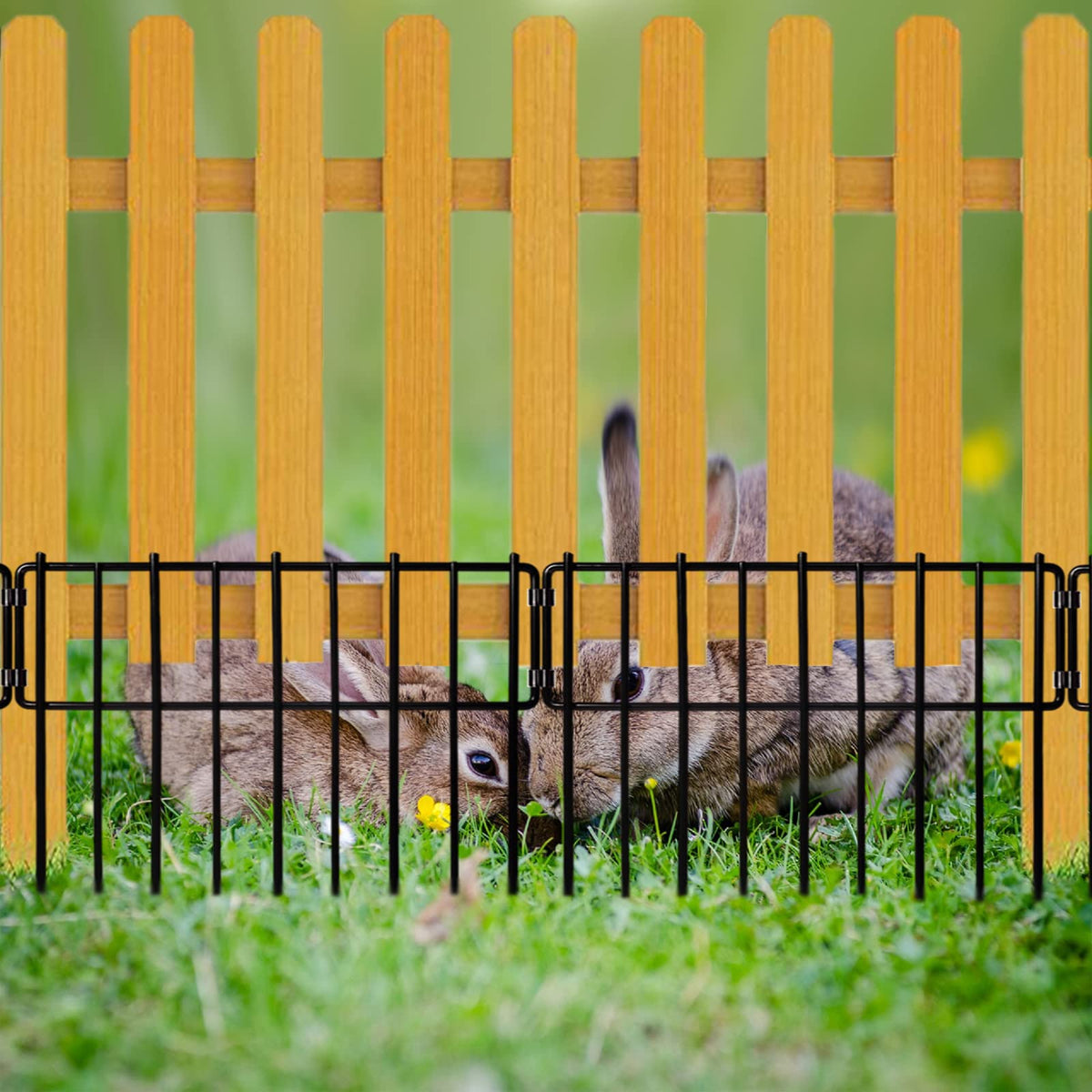 Animal Barrier Fence (Black / 10 Panel, 10.83 Ft)