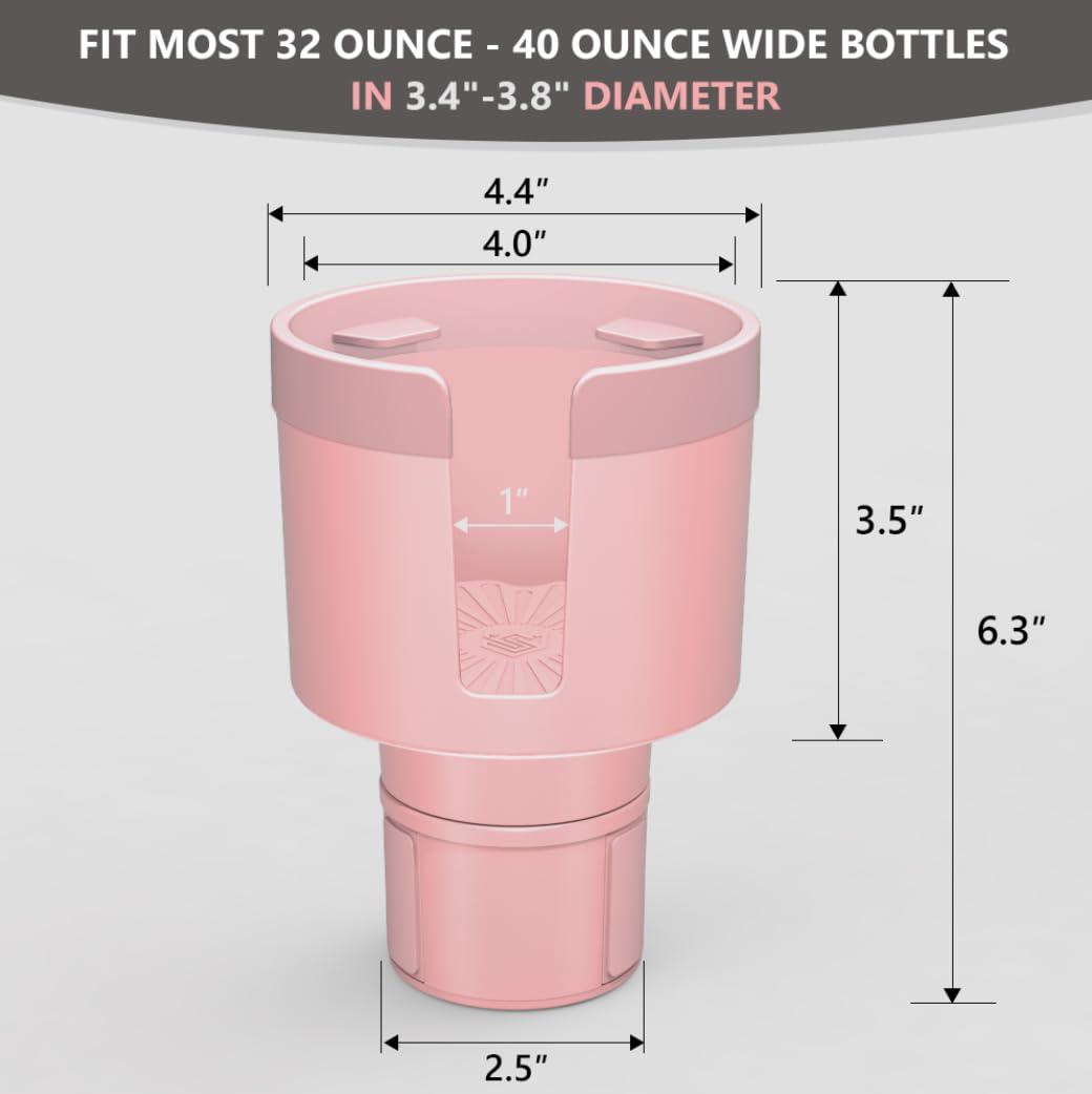 Car Cup Holder Expander for 32 (Pink / Medium*2)