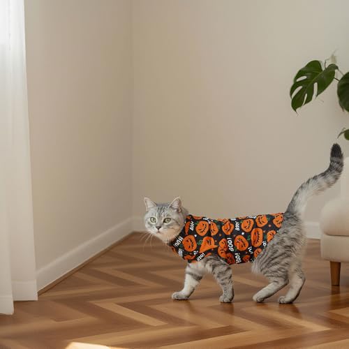 Halloween Cat Sweater Warm Fleece Pet Clothes for Cats Only (Halloween / Small)
