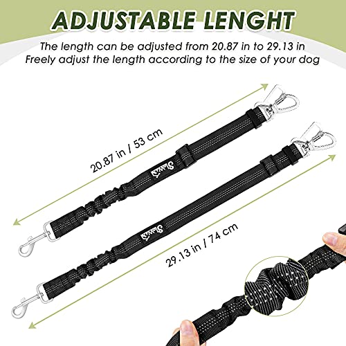 Dog Seat Belt and Harness for Car (Black / Medium)