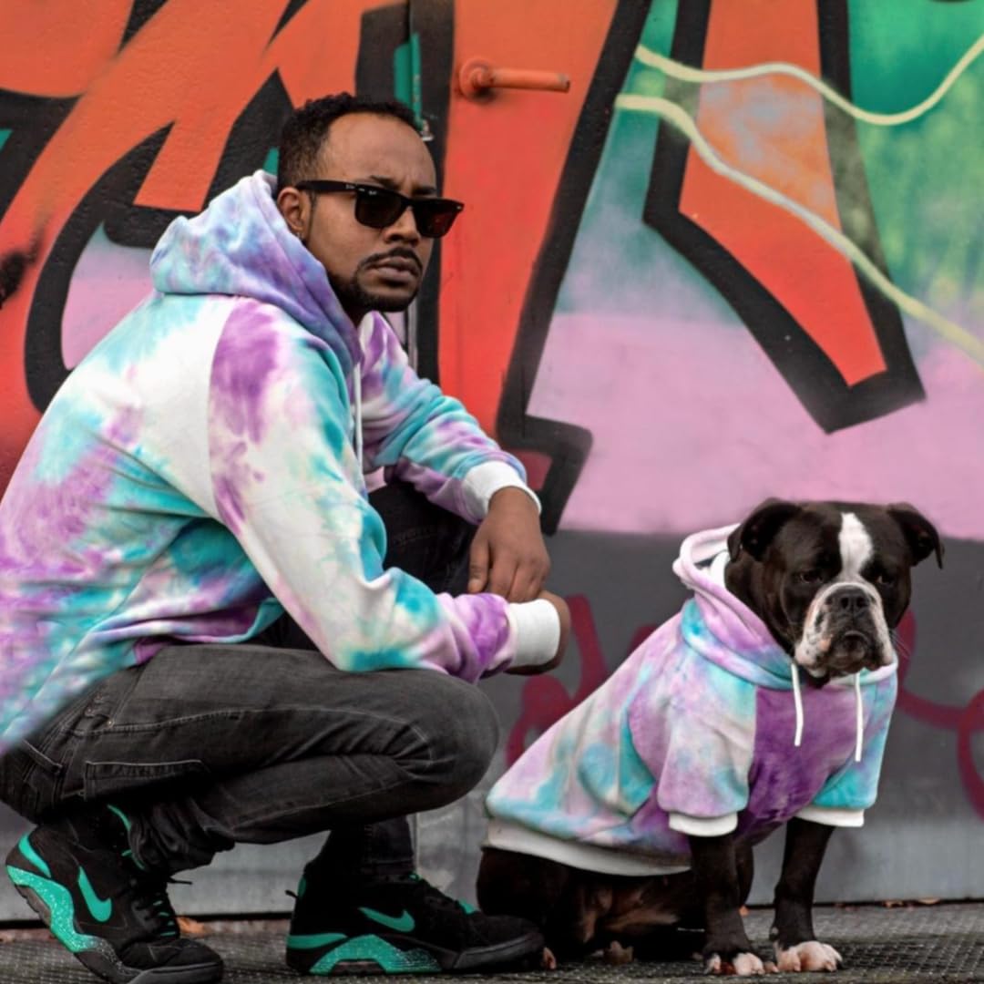 Dog Hoodie Buttery (90s Retro Sky Dye / Large)