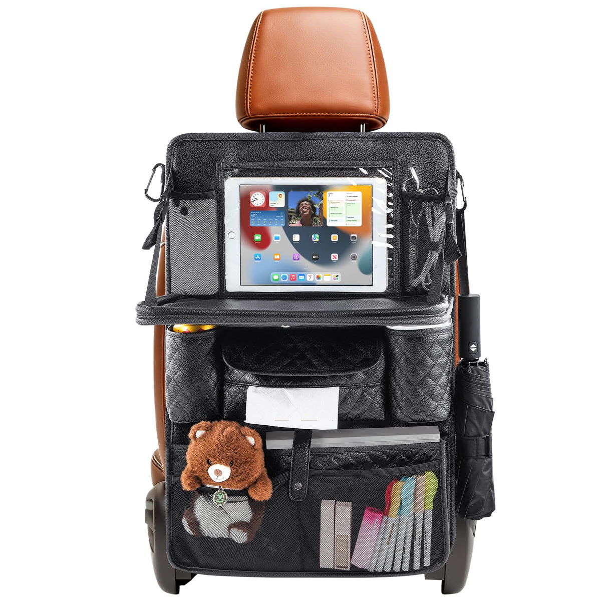 Car Backseat Storage Organizer (1 Pack / Black)