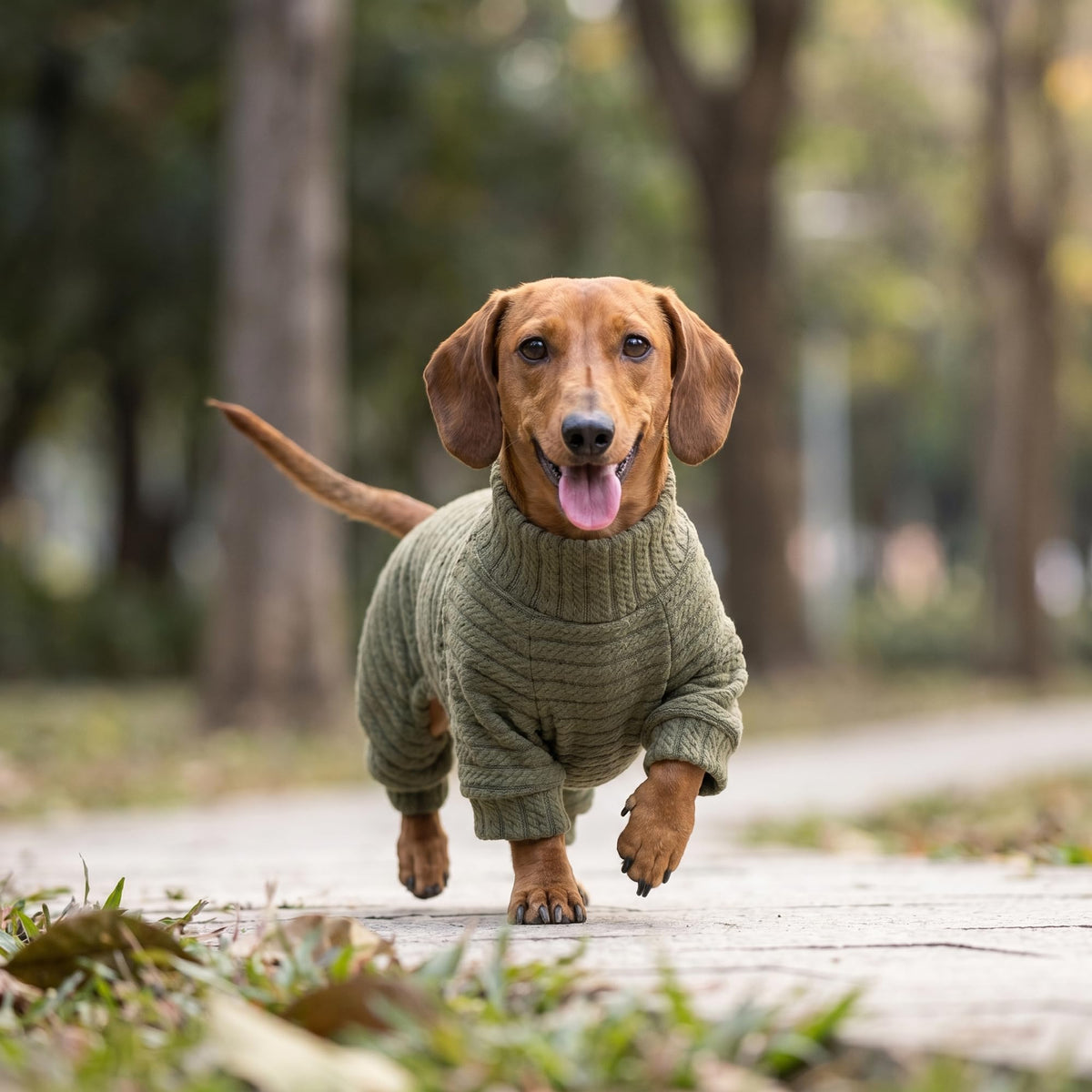 Turtleneck Knitted Dog Sweater Puppy Pajamas Thermal Doggie Winter Clothes Knitwear Pet Coats Cat Apparel Green Large (Large / Sage Green)