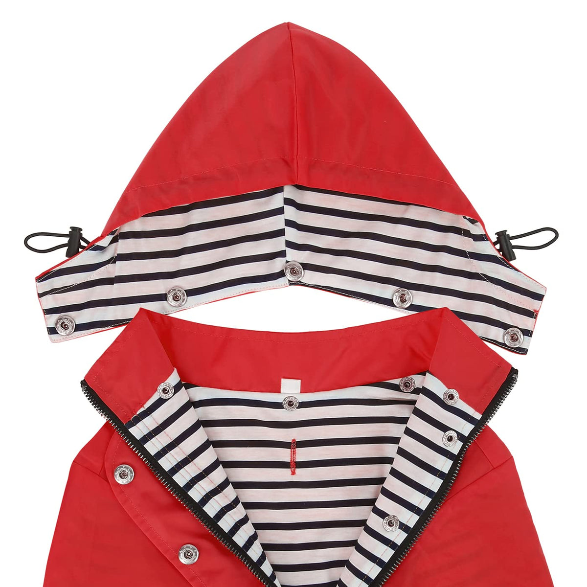 Premium 2 Layer Zip Dog Raincoat Poncho w (Small / Red)