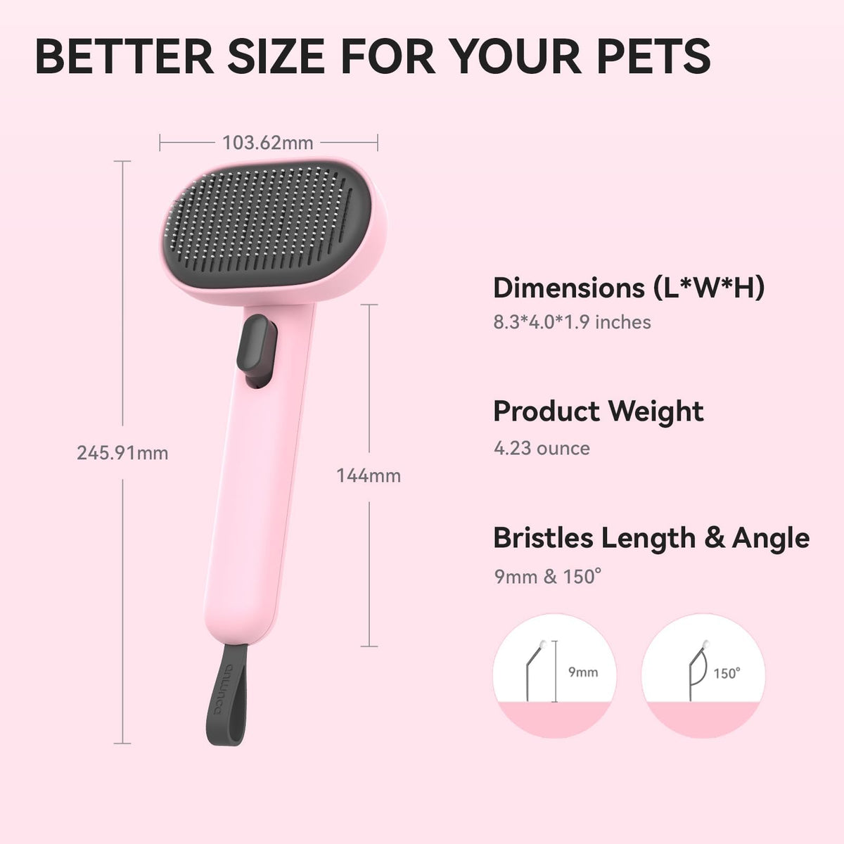 Cat Brushes for Indoor Cats (Pink)