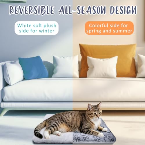 2 Pack Self Warming Cat Mat (Grey / 17'' X 17'')