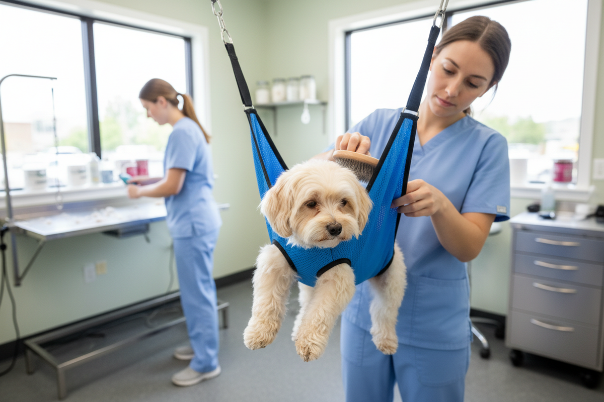 Grooming Hammock Harness Dog