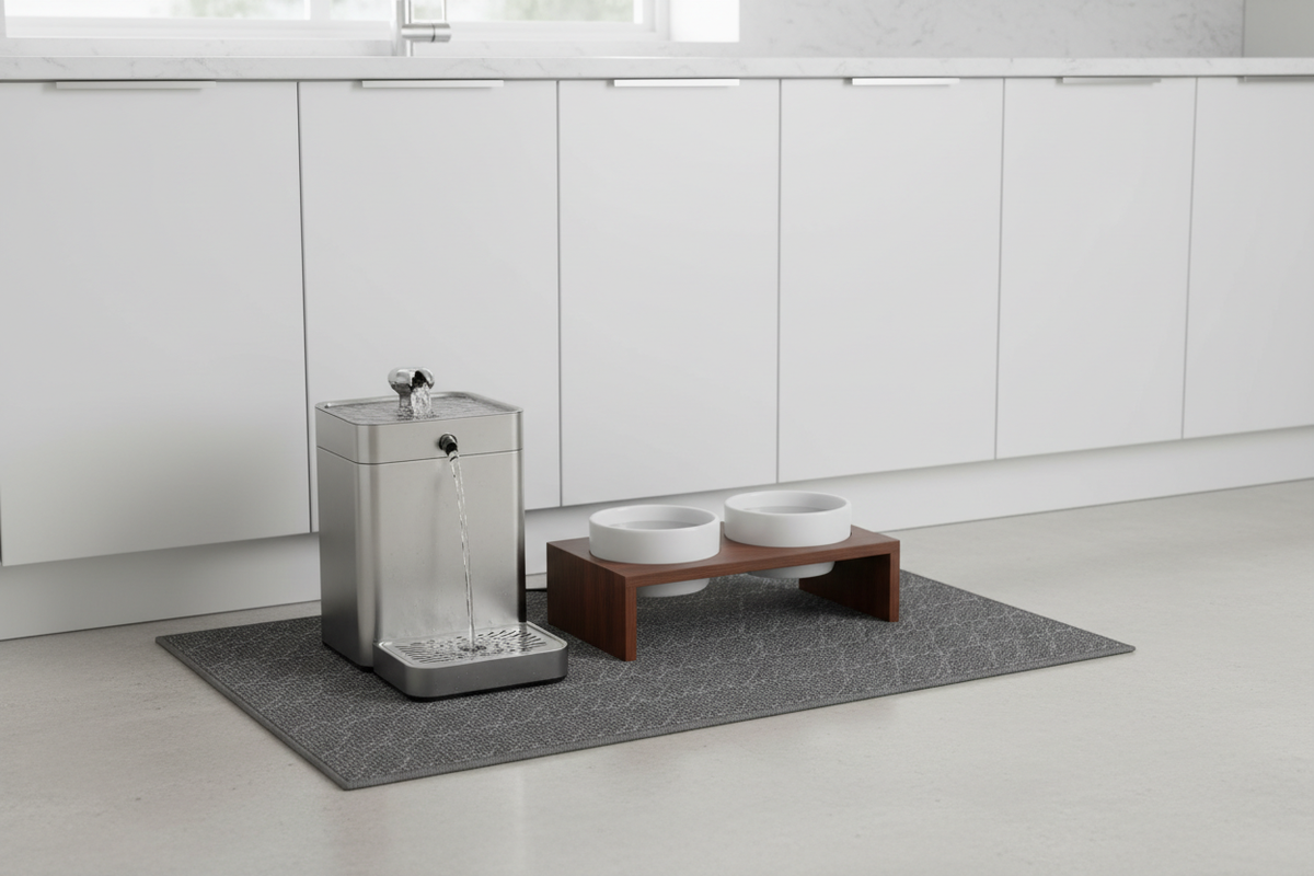 Pet Water Fountain & Elevated Bowls