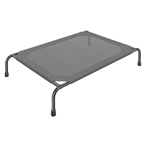 Raised Dog Bed for Large Dogs (47.75"L x 30.5"W x 8"Th / Dark Grey)