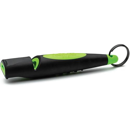 Alpha 211.5 Professional Dog Training Whistle with Enhanced Ergonomic Grip. BPA (Black on Day Glow Green)