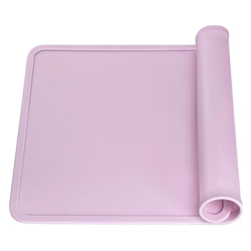 Silicone Placemats with Raised Edges for Kids (09-purple / 15.7"L x 11.8"W)