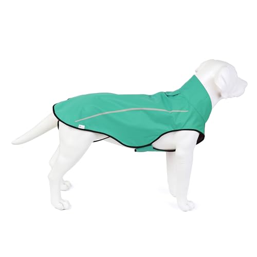 Dog Raincoat Adjustable Waterproof Reflective Rain Jacket for Small Medium Large Dogs (XS Chest 17"-23" / Green)