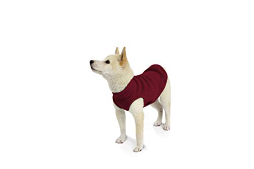 Stretch Fleece Vest Dog Sweater (X-Small Length (7") / Burgundy)