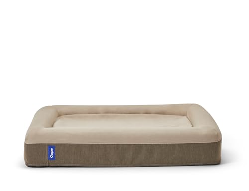 Dog Bed Plush Memory Foam (Sand / Medium)